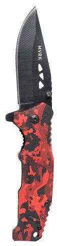 KNIFE FOLDING RED CAMO S/S BLADE MVRK
