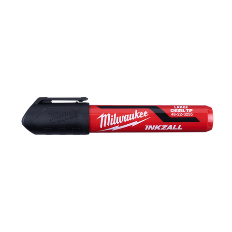 MILWAUKEE INKZALL� BLACK LARGE CHISEL TIP MARKER