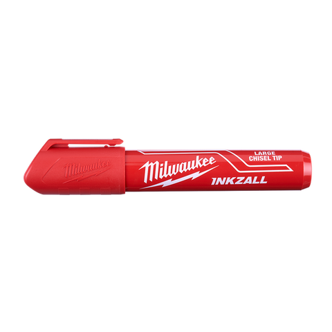 MILWAUKEE INKZALL� RED LARGE CHISEL TIP MARKER