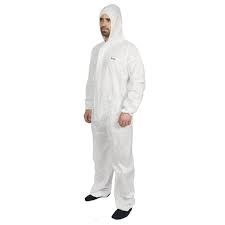 COVERALL DISPOSABLE SMS 5/6 WHITE 3XL