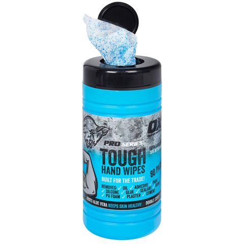 WIPES HAND CLEANER  OX TOUGH CANNISTER PK80