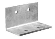 ANGLE BRACKET GALV 75X75X5 130MM M10 HOLES