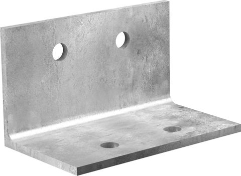 ANGLE BRACKET GALV 125X125X8 208MM M16 HOLES