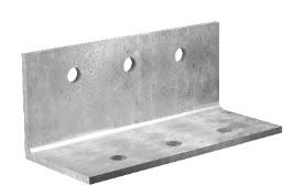 ANGLE BRACKET GALV 90X90X6 216MM M12 HOLES