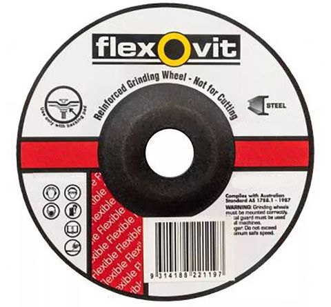 DISC GRIND METAL FLEXOVIT D/C 125MM 3X22MM