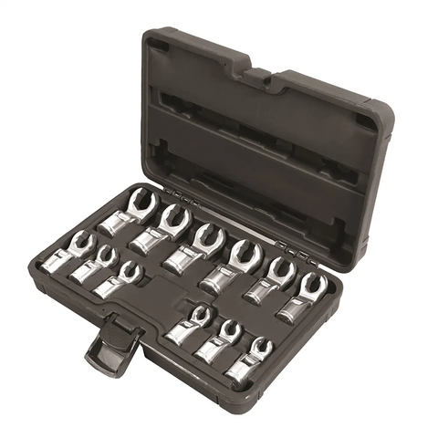 SOCKETSET CROWFOOT 12 PCE FLEX WRENCH SOCKET SET