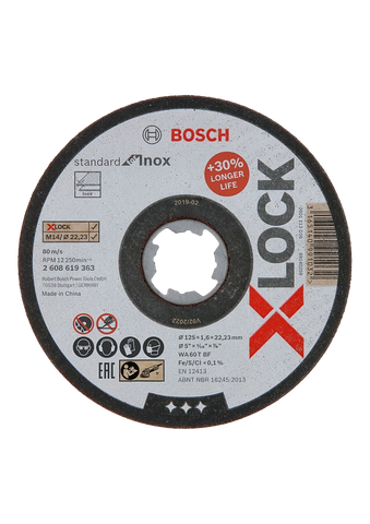 DISC CUT OFF METAL S/STEEL BOSCH 125X1.6MM