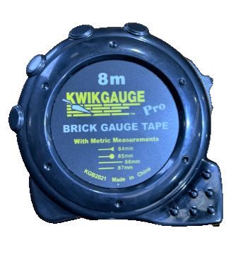 TAPE MEASURE KWIKGAUGE PRO BRICK 8M