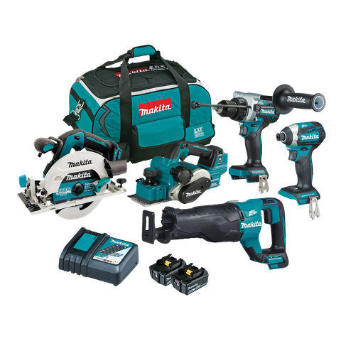 COMBO KIT MAKITA 18V B/LESS DLX5078TX1 (5 PCE)