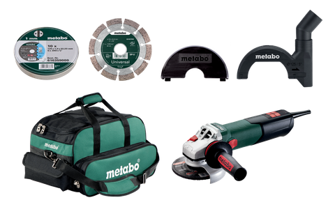 ANGLE GRINDER 125MM 1500W CORDED METABO (KIT)