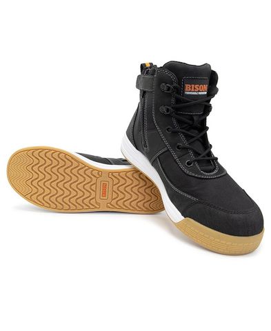 BOOT DUNE HIGHTOP ZIP SIDE LACEUP BLACK 5