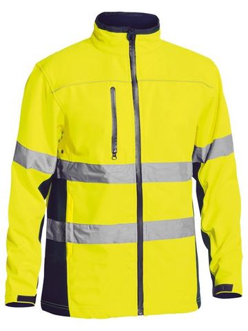 JACKET BISLEY SOFT SHELL REF YELL/NAVY SML