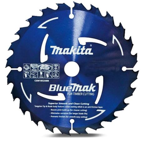 TCT SAW BLADE MAKITA WOOD BLUEMAK 165MMX20MM 24T