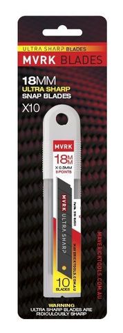 MVRK AUTO LOCK SNAP BLADES 18MM 10PCK