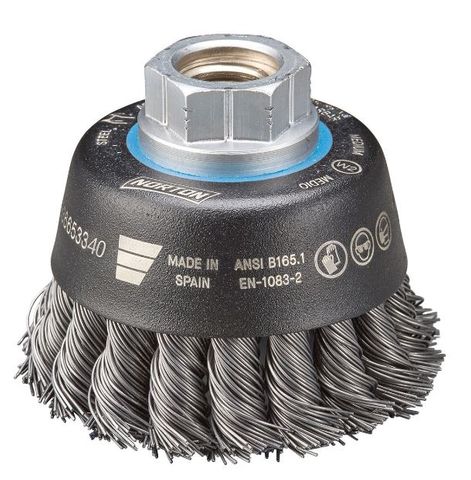 BRUSH CUP WIRE TWIST KNOT STEEL 75MM M14X2