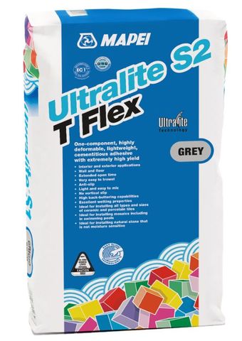 ADHESIVE TILE MAPEI ULTRALITE S2 T FLEX GREY 13.5K