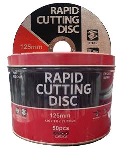 DISC CUT OFF METAL RAPID 125X1X22.2MM - PK50