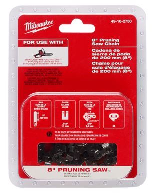 PRUNING SAW CHAIN 8" 203MM MILW 49162750