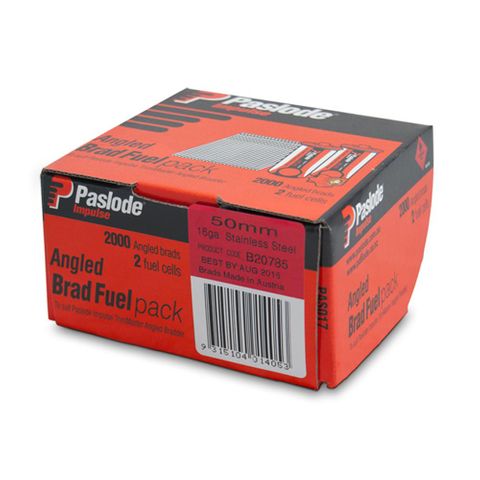 NAIL BRAD ANGLED PASLODE 50MM STAINLESS (BOX2000)
