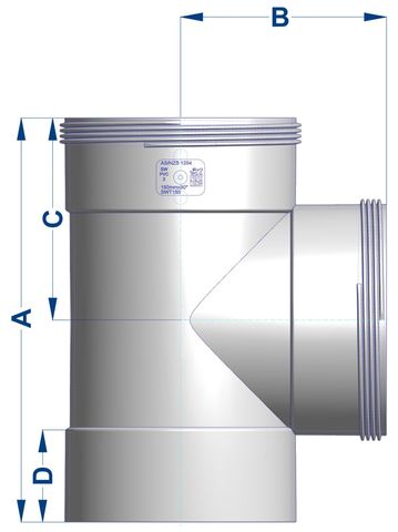PVC STORMWATER TEE JUNCTION F&F 90MM X 90 DEG