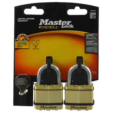 PADLOCK MASTER LAMINATE 50X25MM (PK 2)