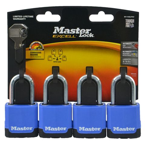 PADLOCK MASTER WEATHER TOUGH 45MM (PK 4)