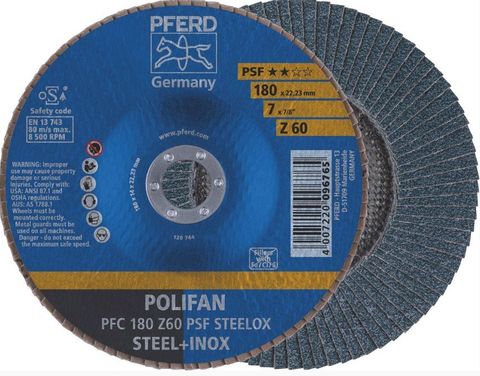DISC FLAP 180MM 60GRIT PFERD ONLY