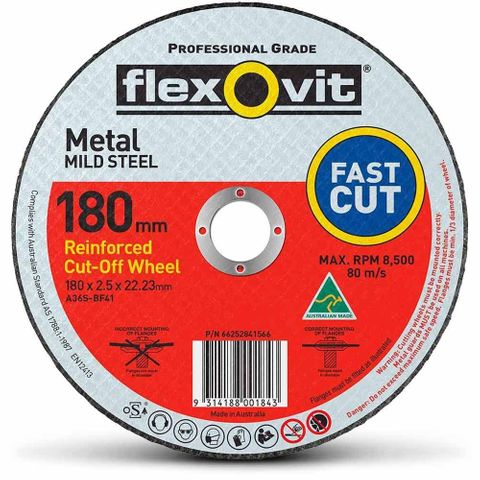 DISC CUT OFF METAL FLEXOVIT 180X2.5X22.2MM
