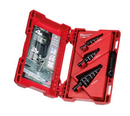 STEP DRILL BIT SET MILW METRIC (3 PCE)