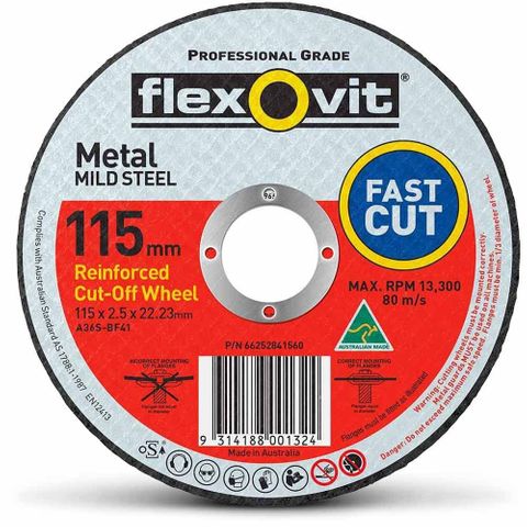 DISC CUT OFF METAL FLEXOVIT 115X2.5X22.2MM
