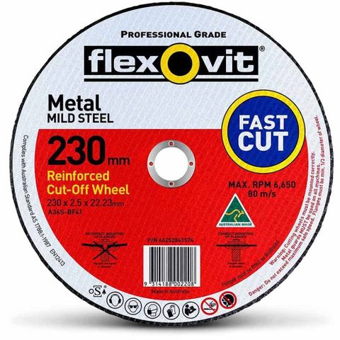 DISC CUT OFF METAL FLEXOVIT 230X2.5X22MM