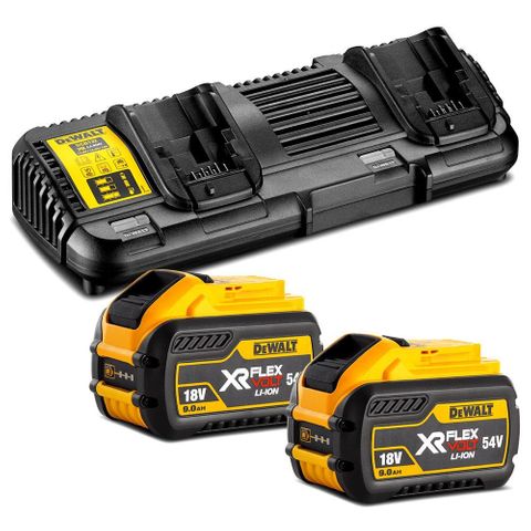 KIT DUAL CHARGER 2X9A BATTERIES DCB132X2-XE (3PCE)