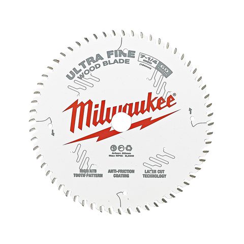 MILWAUKEE 184MM (7-1/4") 60T WOOD CIRC SAW BLADE