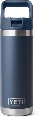 BOTTLE RAMBLER STRAW 18OZ 532ML NAVY YETI