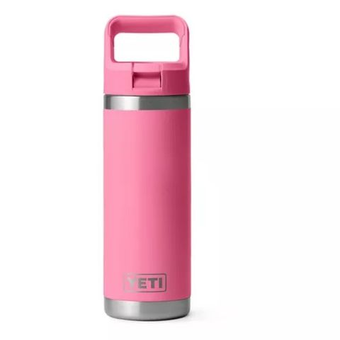 BOTTLE RAMBLER STRAW 18OZ 532ML HARBOUR PINK YETI