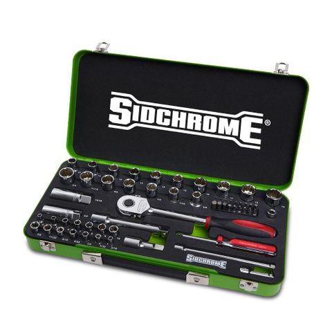 SOCKET SET 58PCE SIDCHROME 1/2"SD AF/MT GREEN