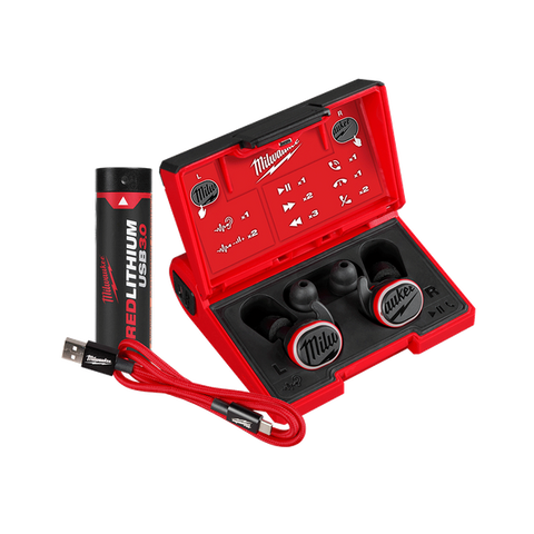 MILWAUKEE REDLITHIUM™ USB B/TOOTH HEADPHONES 3.0AH