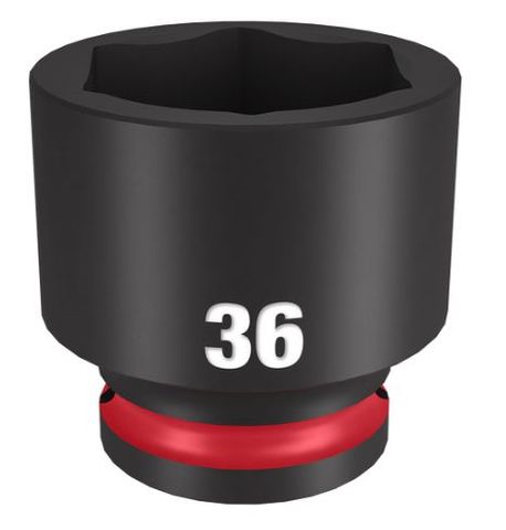 SOCKET IMP MILW SHOCKWAVE 1/2" DR STD 36MM (PCE)