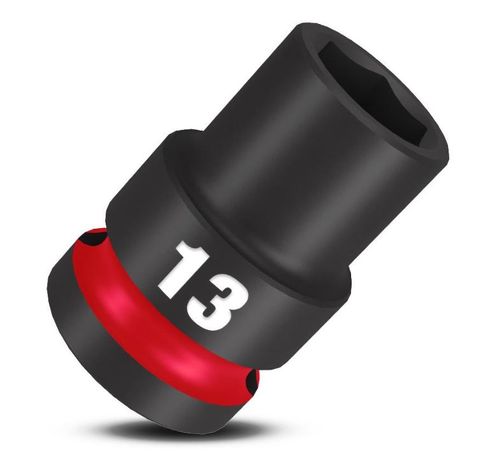 SOCKET IMP MILW SHOCKWAVE 1/2" DR STD 13MM (PCE)