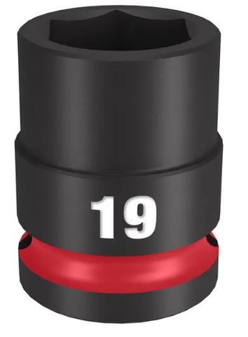 SOCKET IMP MILW SHOCKWAVE 1/2" DR STD 19MM (PCE)