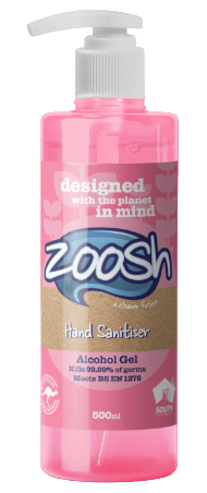 SANITISER HAND ZOOSH PUMP 500ML