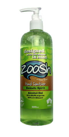 SANITISER HAND ZOOSH PUMP 500ML