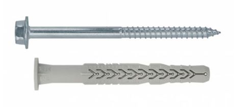 SCREW FRAMING HEX 10X120 NYLON PLUG GALV (BOX 50)