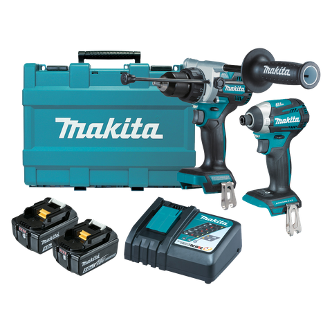 DRILL+DRIVER MAKITA KIT 18V 5.0A DLX2412T (2 PCE)