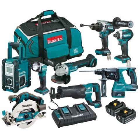 COMBO KIT MAKITA 18V B/LESS DLX8046TX1 (8 PCE)