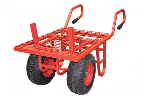 TROLLEY BRICK RED H/DUTY CURLED HANDLES BT-2