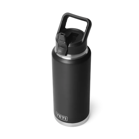 BOTTLE RAMBLER C STRAW 36OZ 1065ML BLACK YETI