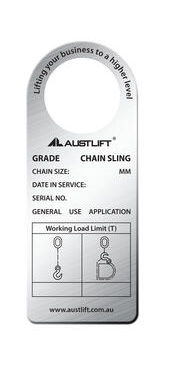 CHAIN SLING TAG SWL G80/G100 SINGLE