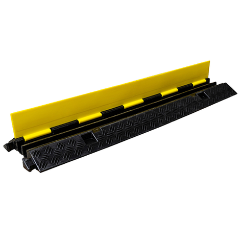 CABLE PROTECTOR 2 CHANNEL 1000X245X45MM YLW/BLK