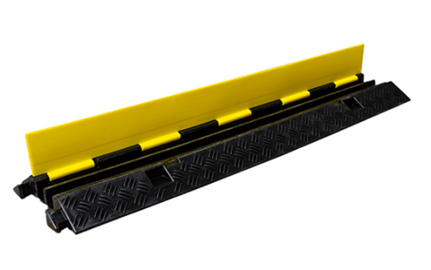 CABLE PROTECTOR 2 CHANNEL 1000X245X45MM YLW/BLK
